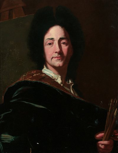 Portræt af kunstneren af Hyacinthe Francois Rigaud