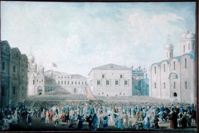 Den store modtagelse af Alexander I (1777-1825) i Kreml den 15. august 1816 af I.A. Lavrov