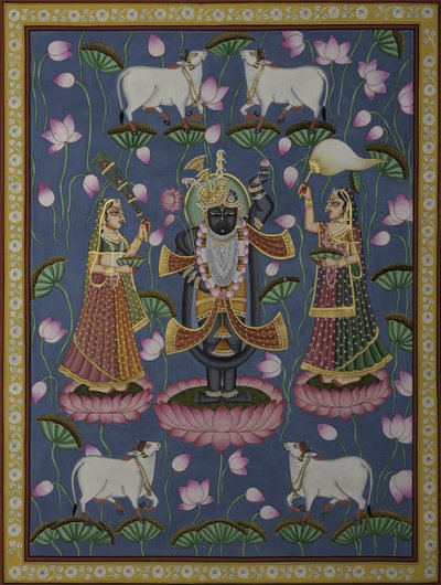 Tilbedelse af den guddommelige Krishna af IMAGINEERS STUDIO