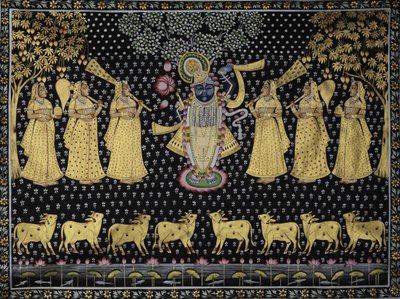 Den guddommelige Krishna og gopis’erne af IMAGINEERS STUDIO