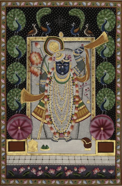 Herren Krishna med påfugle af IMAGINEERS STUDIO