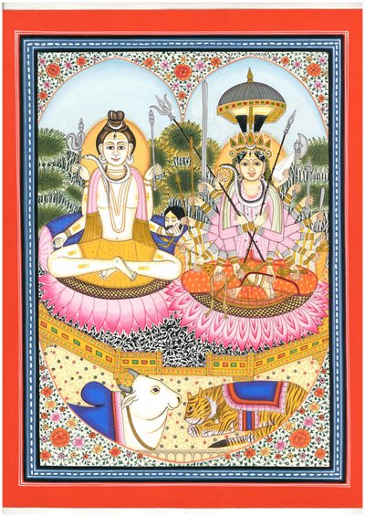 Det guddommelige par Shiva og Parvati af IMAGINEERS STUDIO