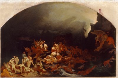 ""Deluge"" Maleri af I P Masalov (1800-tallet) 1873 Museum of Fine Arts Academy Sankt Petersborg af I.P. Masalov