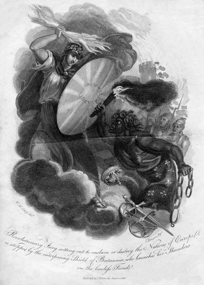 Revolutionær raseri på vej til at slavebinde eller ødelægge Europas nationer, 1816. af I. Brown