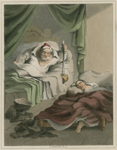 Illustration fra Hudibras af Samuel Butler af I Clark