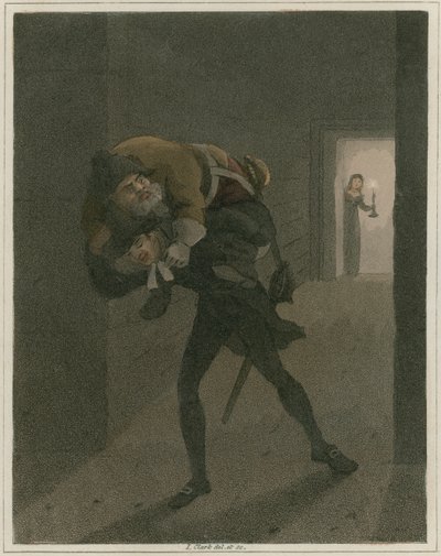 Illustration fra Hudibras af Samuel Butler af I Clark