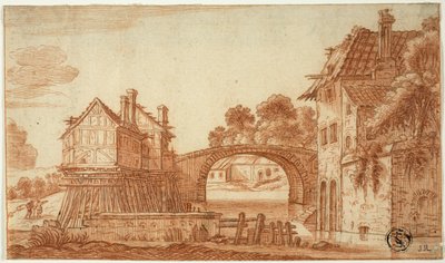 Gamle huse ved kanalen af I Jan van de Velde