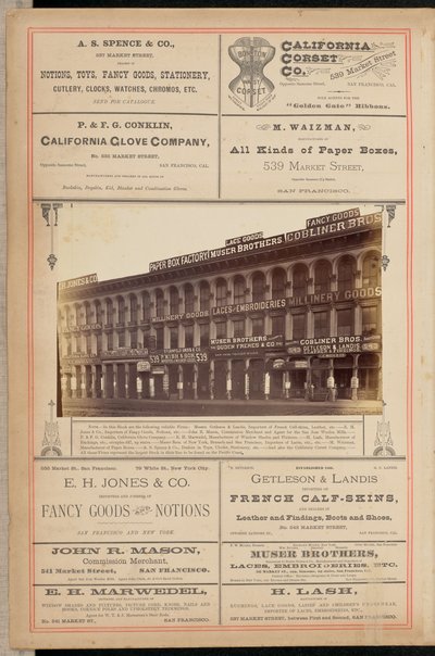 [Bygning på Market Street, San Francisco] af I. W. Taber