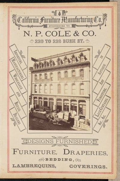 [California Furniture Manufacturing Company, San Francisco] af I. W. Taber
