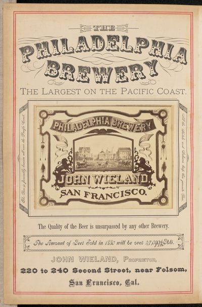 [Philadelphia Brewery, San Francisco] af I. W. Taber