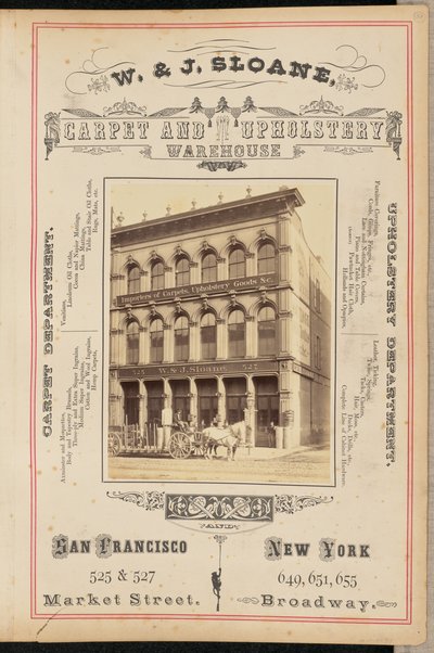 [W. and J. Sloane Carpet and Upholstery Warehouse, San Francisco]. af I. W. Taber