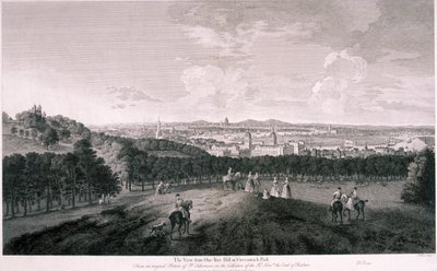 Udsigt fra Greenwich Park, London, c1774 af I Wood