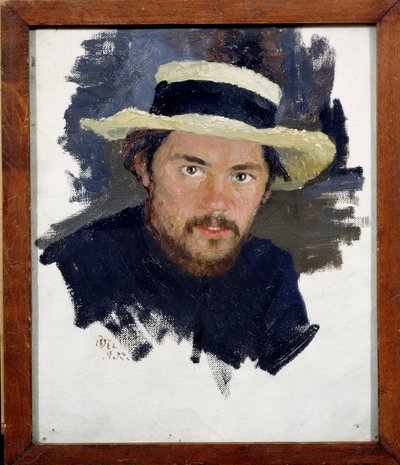 Selvportræt (Selvportræt). Maleri af Jakov Jakovlevich Kalinichenko (1869-1938), olie på lærred af Iakov Kalinichenko