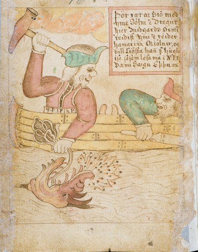Thor fanger Midgårdsormen, fra 