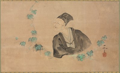 Portræt af Basho, 1700-tallet. af Ichijun
