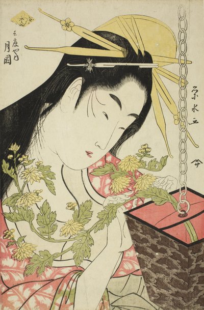 Skolens hånd Tsukioka af te hyukoh, ca. 1797 af Ichirakutei Eisui