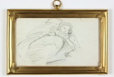 William John Arthur Charles James Cavendish Bentinck (blyant på papir) af Ida Brown Kinnaird