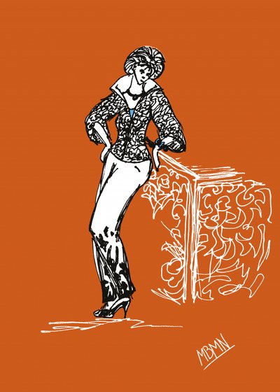Elegant modetegning af Ida Publishing