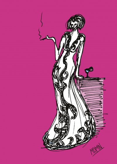 En sofistikeret kvinde, der ryger af Ida Publishing