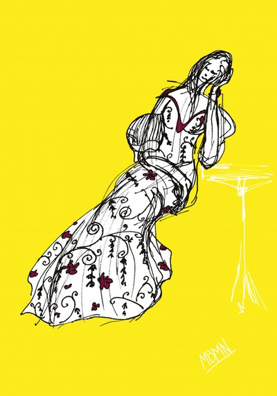 Gul modeillustration af Ida Publishing