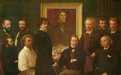 Hyldest til Delacroix af Ignace Henri Jean Fantin Latour