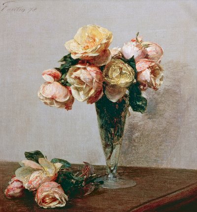 Rose af Ignace Henri Jean Fantin Latour
