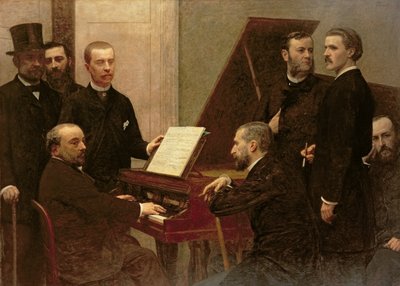 Omkring klaveret, 1885 af Ignace Henri Jean Fantin Latour