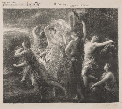 Ballet du Troyons, 1893. af Ignace Henri Jean Fantin Latour