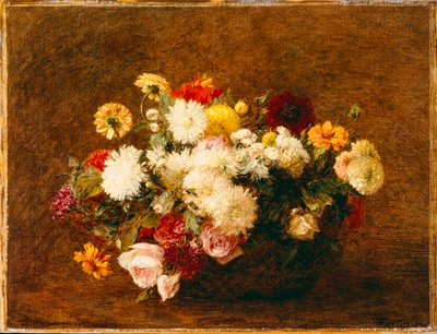 Buket blomster, 1894 af Ignace Henri Jean Fantin Latour