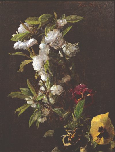 Blomster, 1876 af Ignace Henri Jean Fantin Latour