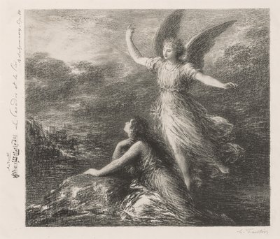 Paradis og Peri. af Ignace Henri Jean Fantin Latour