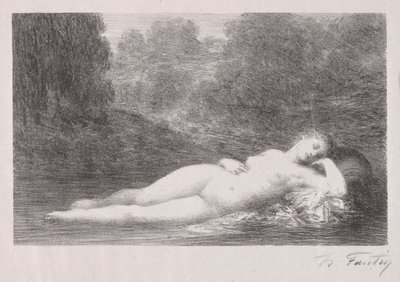Liggende i vandet, 1903. af Ignace Henri Jean Fantin Latour