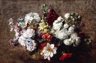 Blandet buket af Ignace Henri Jean Fantin Latour