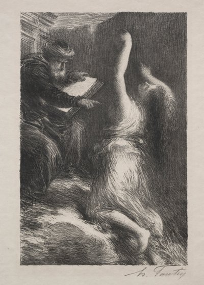 Parsival, akt II: Fremkaldelse af Kundry. af Ignace Henri Jean Fantin Latour