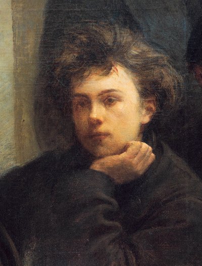 Portræt af Arthur Rimbaud, detalje fra maleriet Corner Table af Ignace Henri Jean Fantin Latour