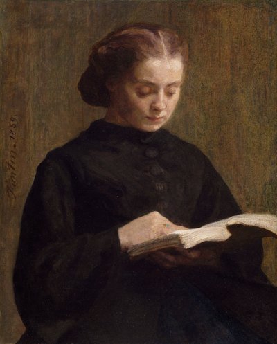 Portræt af Mademoiselle Marie Fantin-Latour, 1859 af Ignace Henri Jean Fantin Latour
