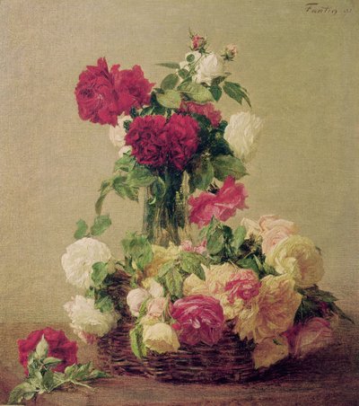 Roser, 1891 af Ignace Henri Jean Fantin Latour