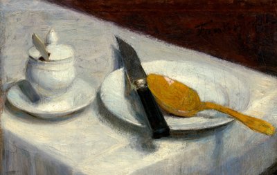 Stilleben med sennepsgryde af Ignace Henri Jean Fantin-Latour