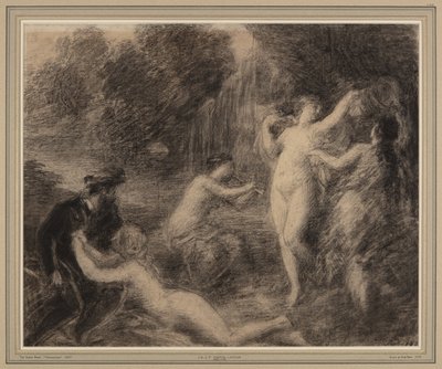 Tannhauser au Venusberg (kridt på papir) af Ignace Henri Jean Fantin Latour