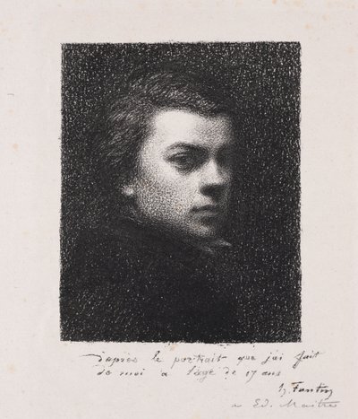 Kunstneren på 17 år, 1892. af Ignace Henri Jean Fantin-Latour