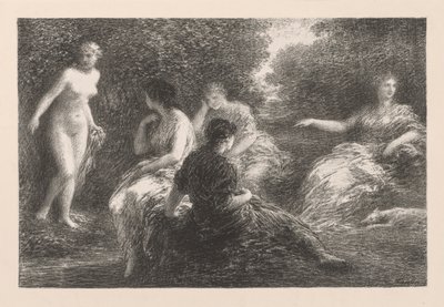 De badende, 1896. af Ignace Henri Jean Fantin Latour