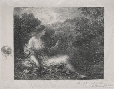 Jægerinden, 1892. af Ignace Henri Jean Fantin Latour