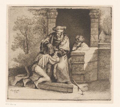 Den fortabte søns hjemkomst af Ignace Joseph de Claussin (attributed to)