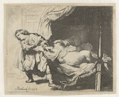 Josef og Potifars hustru af Ignace Joseph de Claussin