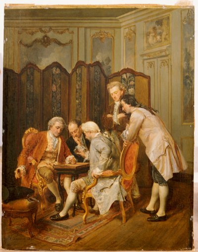 Backgammonspillerne, 1866 af Ignacio Leon y Escosura