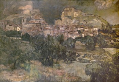 ALQUEZAR – OLEO / LIENZO – 139X199 CM af Ignacio Zuloaga y Zabaleta