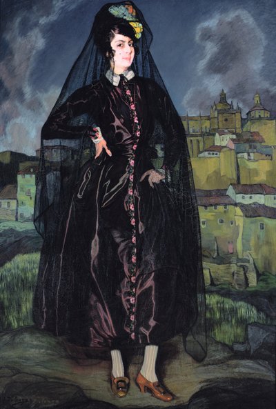 Portræt af Anita Ramirez i sort, 1916 af Ignacio Zuloaga y Zabaleta