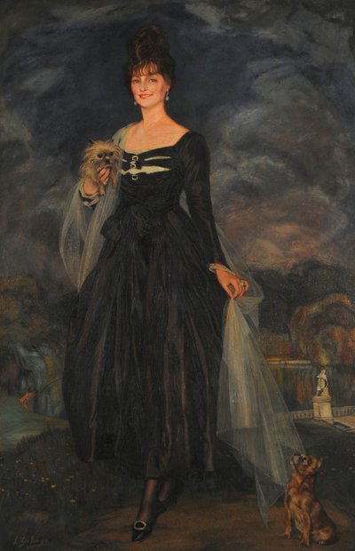 Portræt af fru S. W. de S. . af Ignacio Zuloaga y Zabaleto