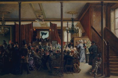 Auktionssalg i Clinton Hall, New York, 1876, 1876. af Ignacio de León Escosura