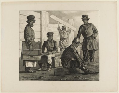 Scener fra russisk folkeliv af Ignatii Stepanovich Shchedrovskii